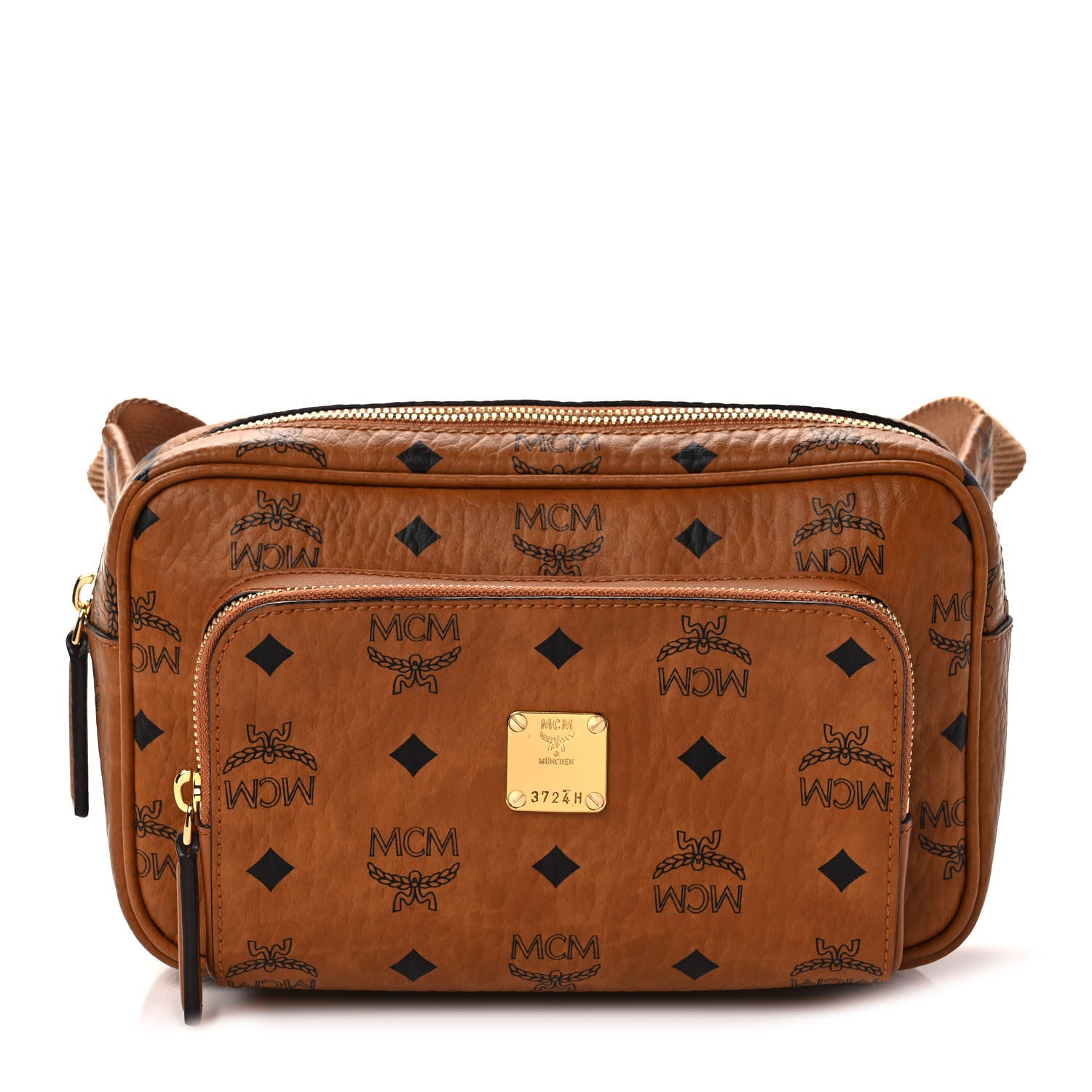 MCM Visetos Klassik Belt Bag Cognac 1 of 8