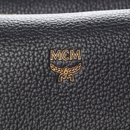 MCM Grained Calfskin Large Milla Tote Phantom Grey 8 of 14