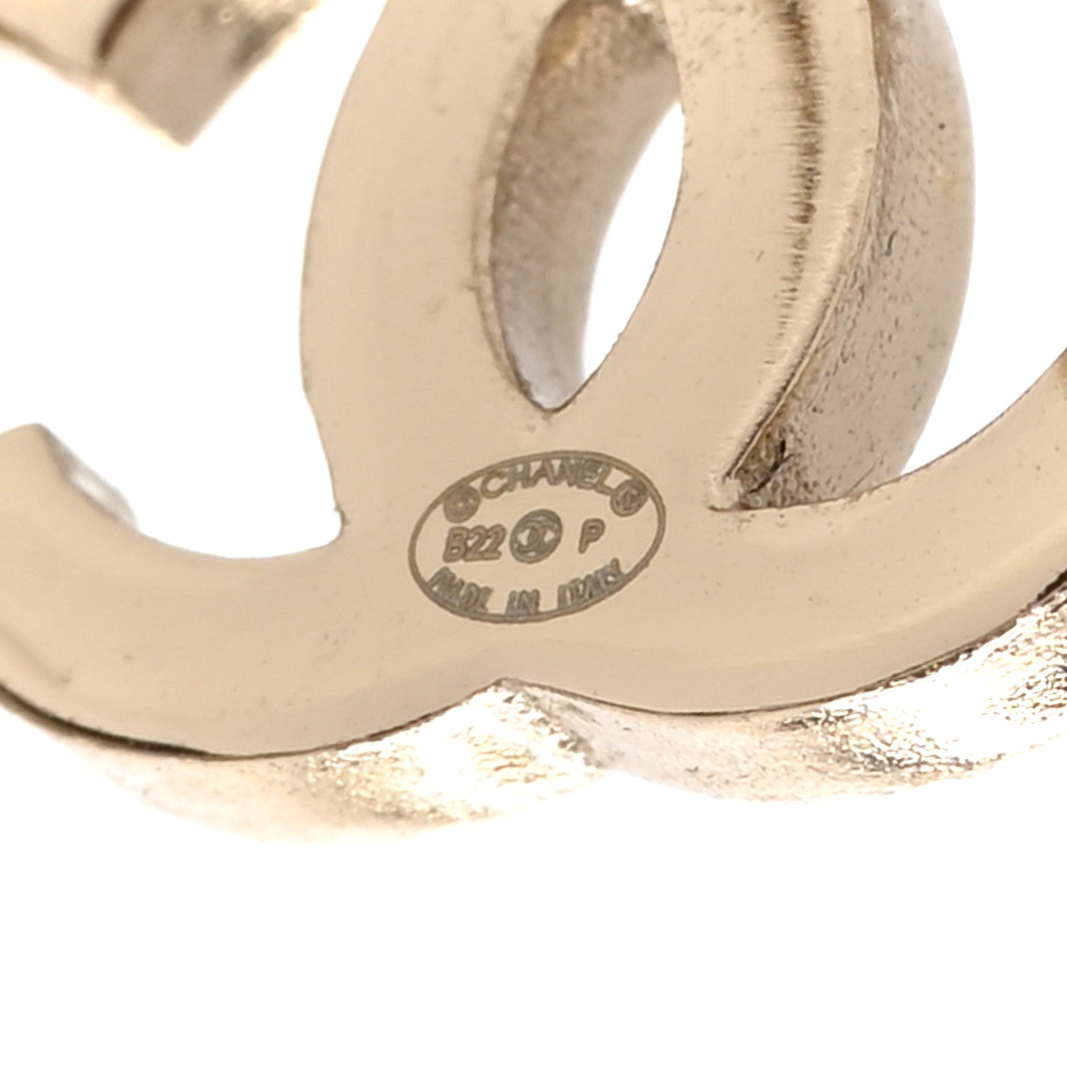 Chanel Lambskin Chain CC Round Earrings Gold Black 4 of 4