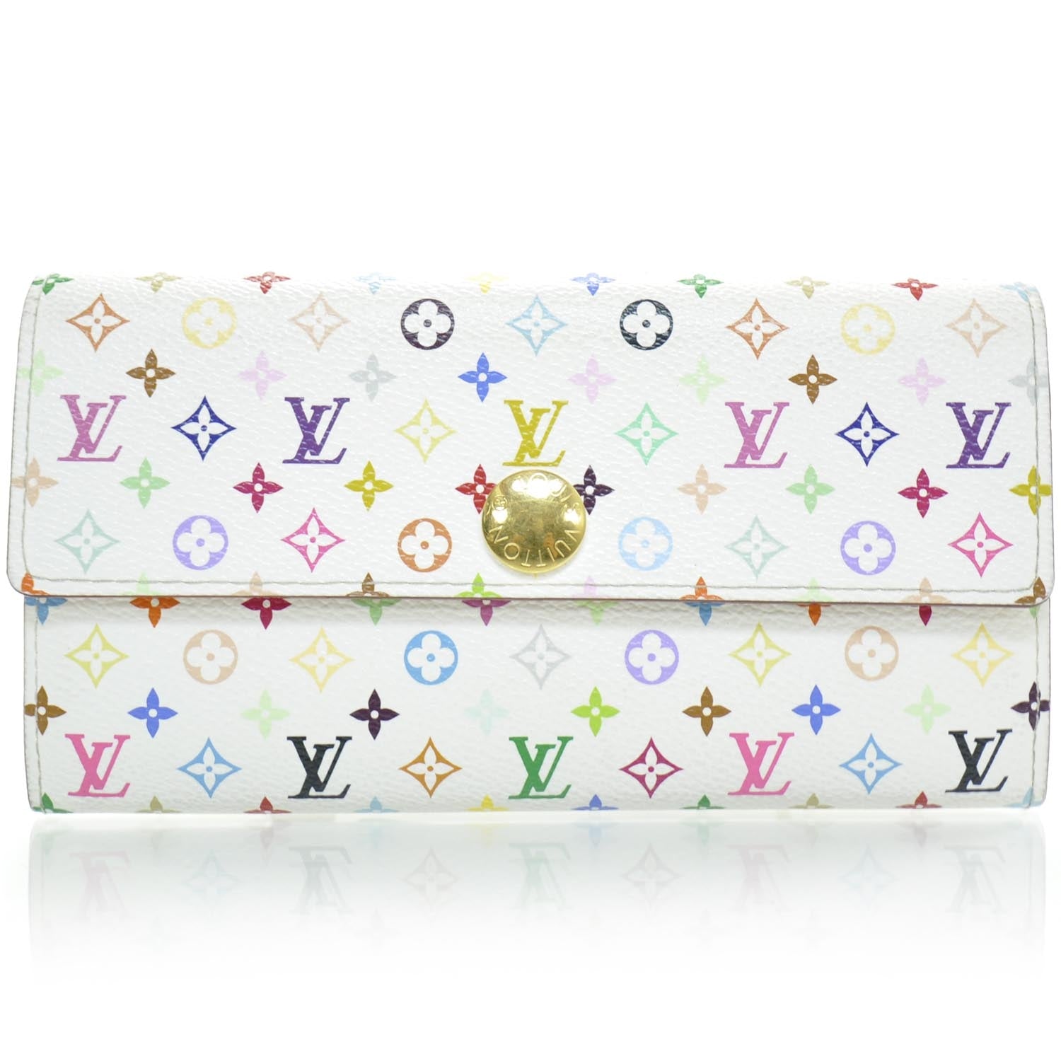 Louis Vuitton Monogram Multicolor Sarah Wallet White 1 of 9