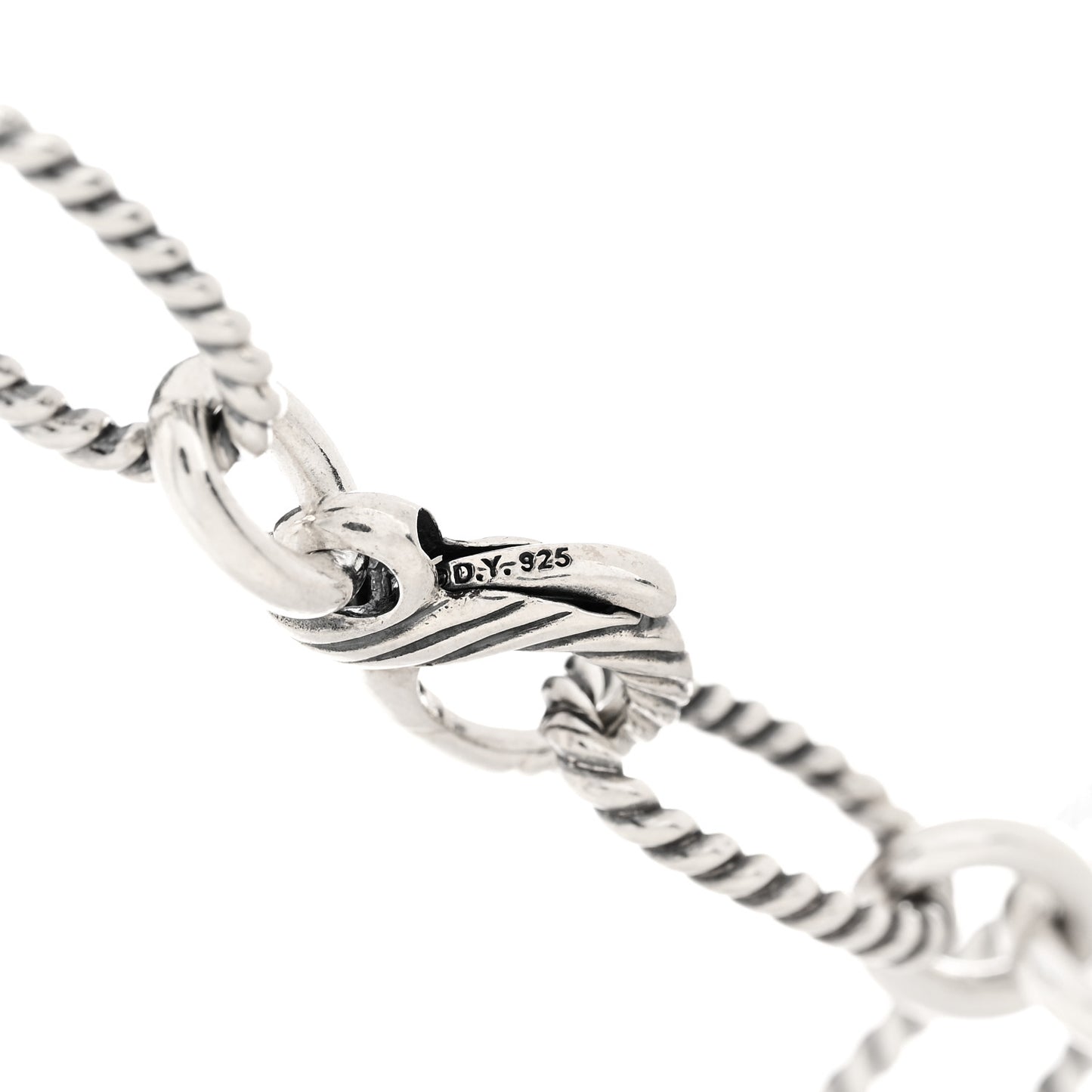 Sterling Silver Black Onyx Pearl Quartz Figaro Chain Necklace