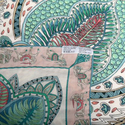 Hermes Cashmere Silk Le Jardin De La Maharani Shawl 140 5 of 7