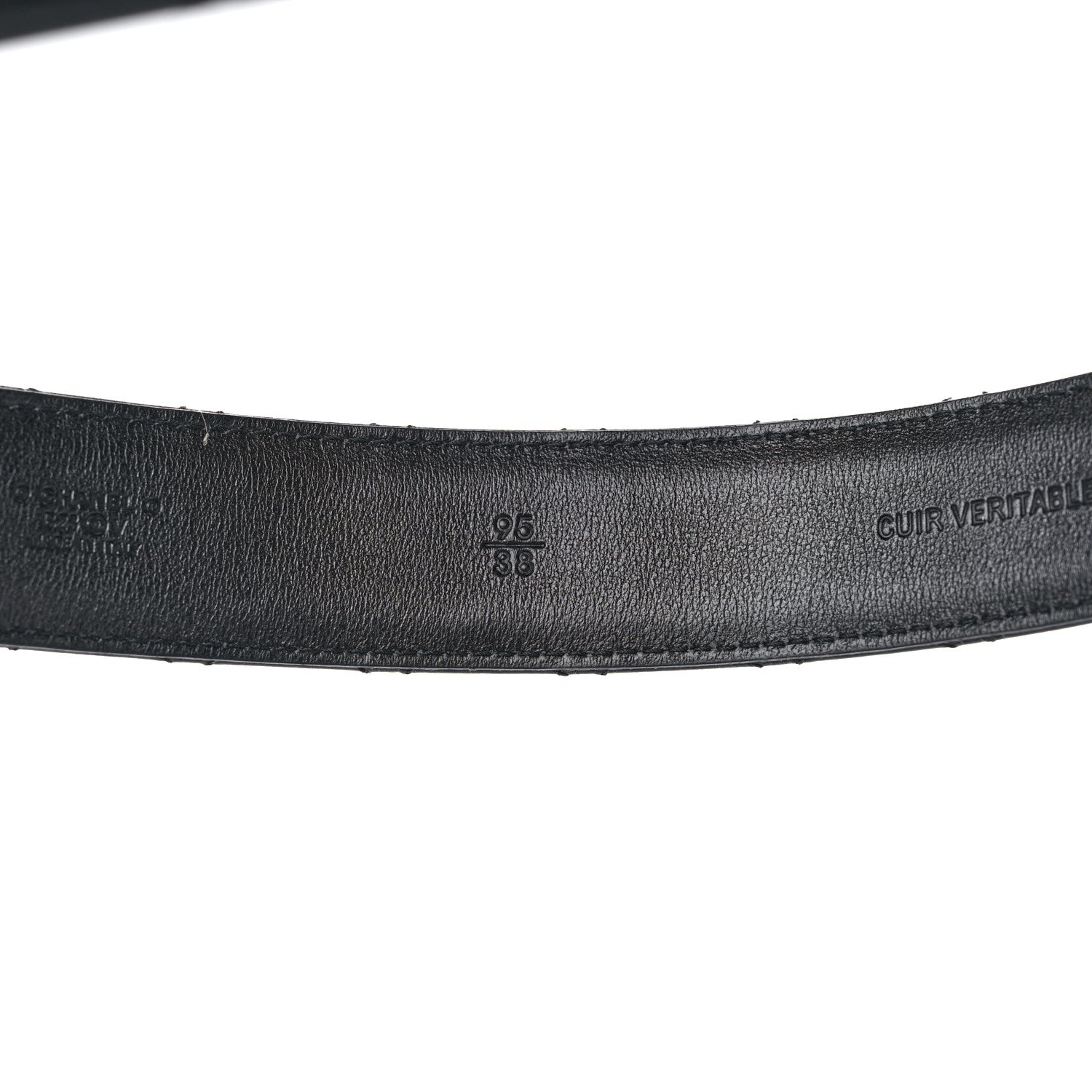 Chanel Calfskin Quilted CC Chain Belt 95 38 Black 3 of 5