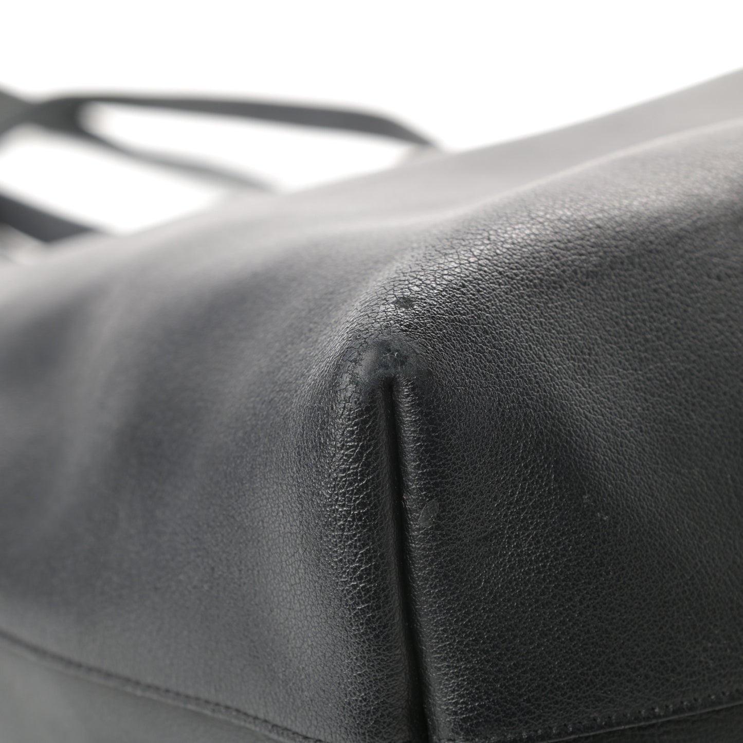 Calfskin Large Shopping Tote Black