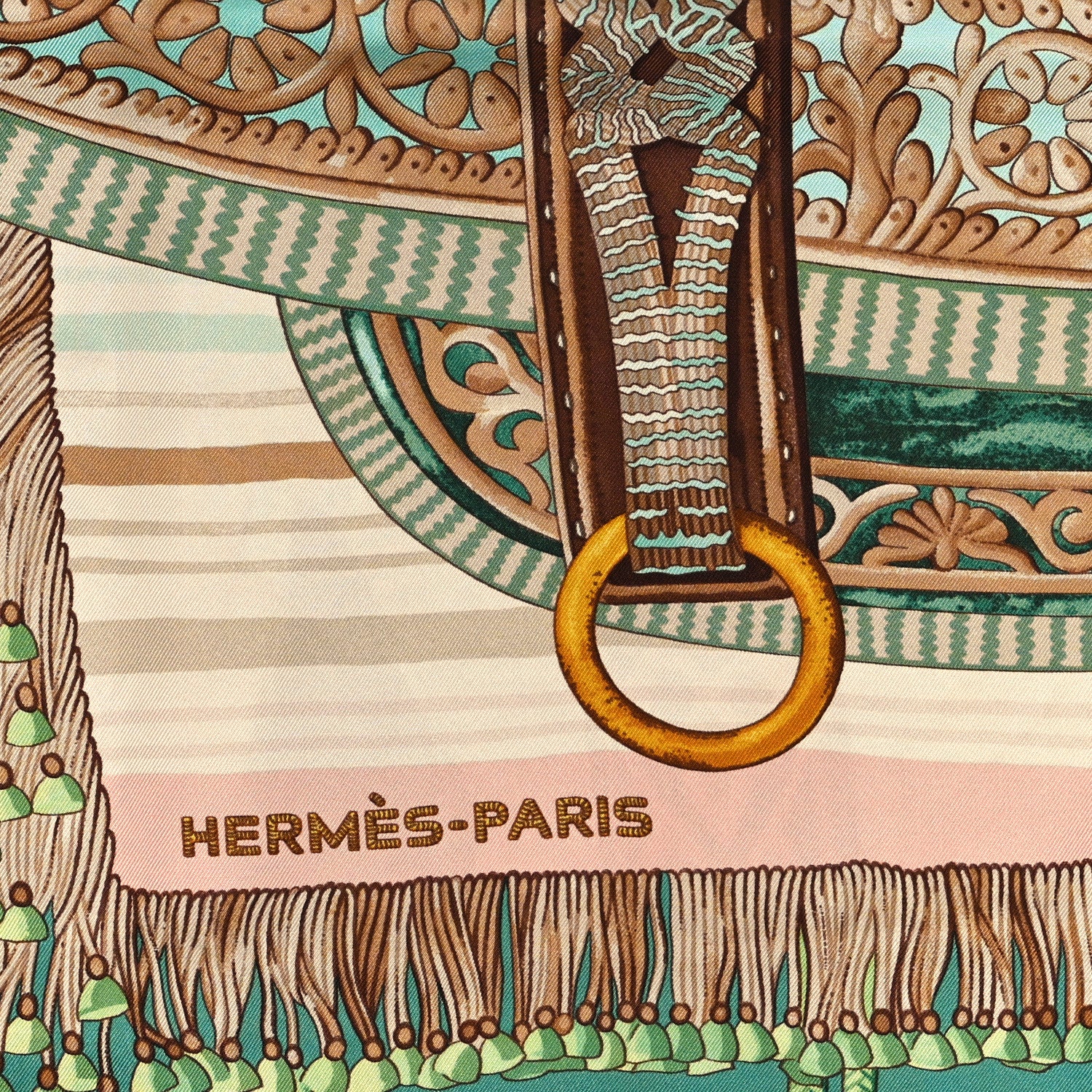 Hermes Silk Selle D Apparat Marocaine Scarf 90 2 of 4