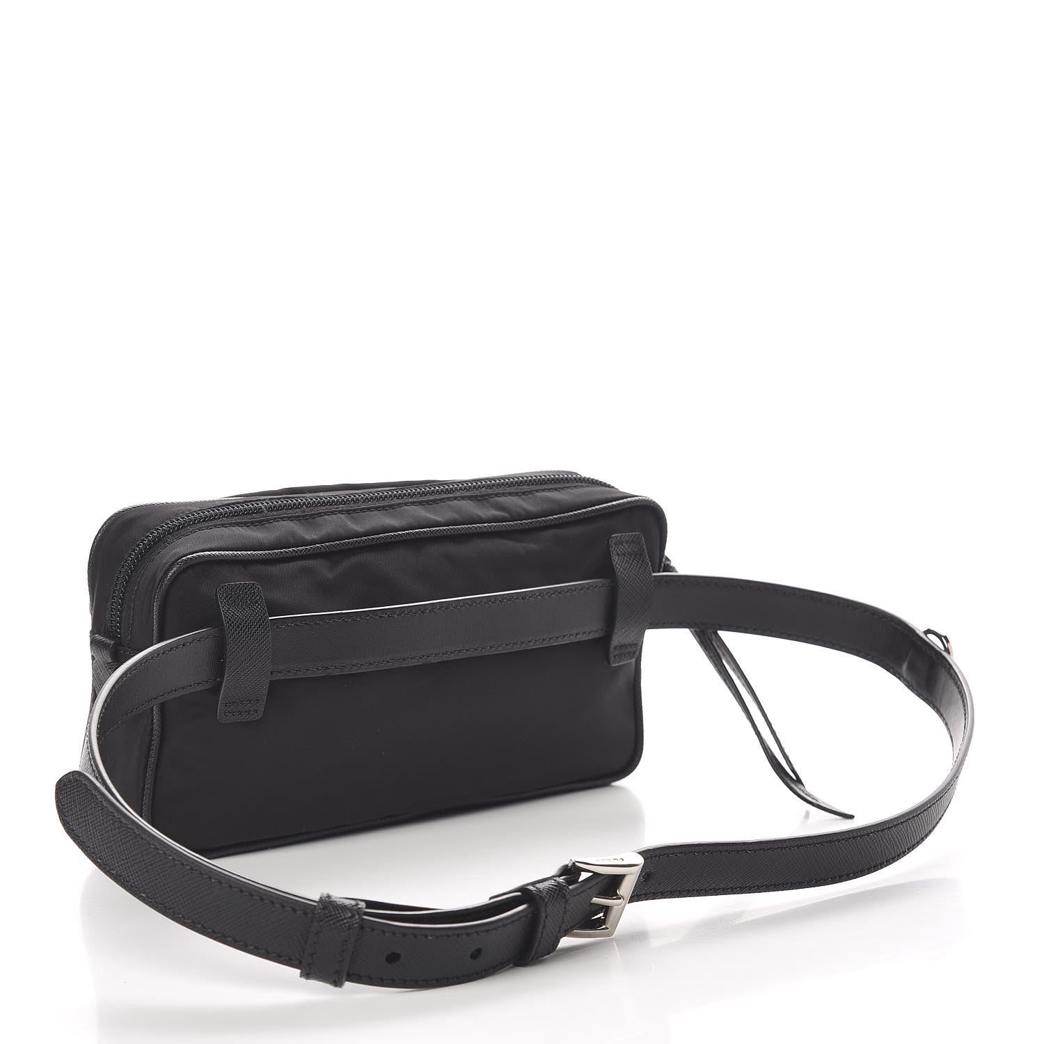 Prada Tessuto Nylon Saffiano Belt Bag Black 3 of 10