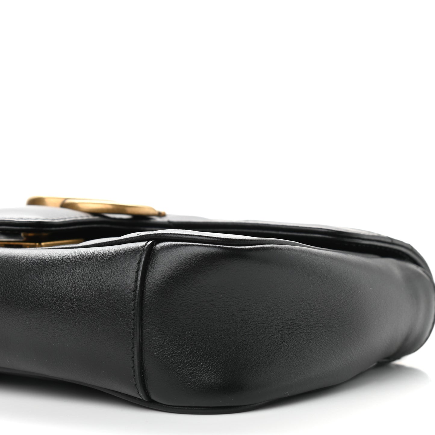 Calfskin Matelasse Mini GG Marmont Shoulder Bag Black
