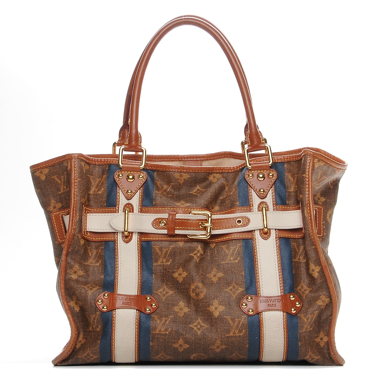 Louis Vuitton Monogram Rayures Tisse Sac GM Blue 1 of 8
