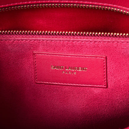 Saint Laurent Calfskin Small Sac De Jour Lipstick Fuchsia 8 of 19