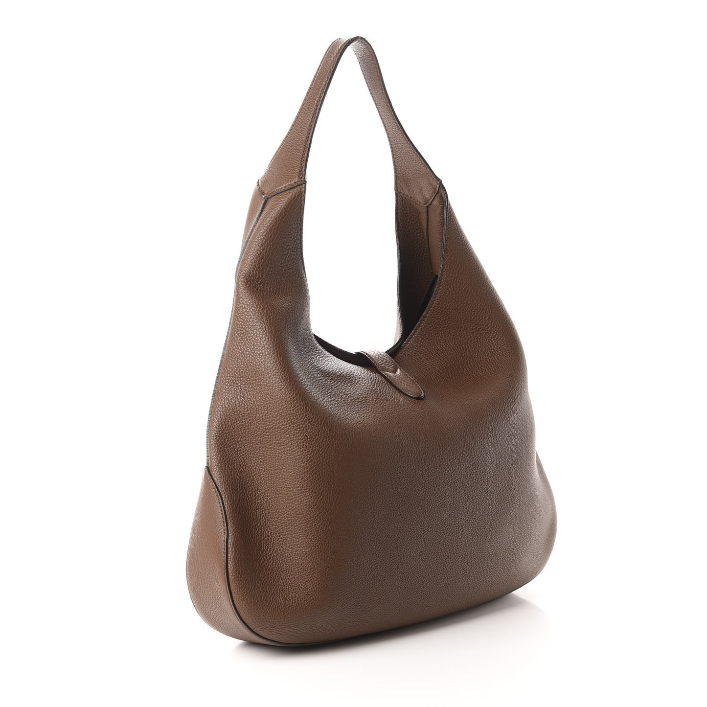 Soft Grained Calfskin Large Jackie Hobo Nut Brown