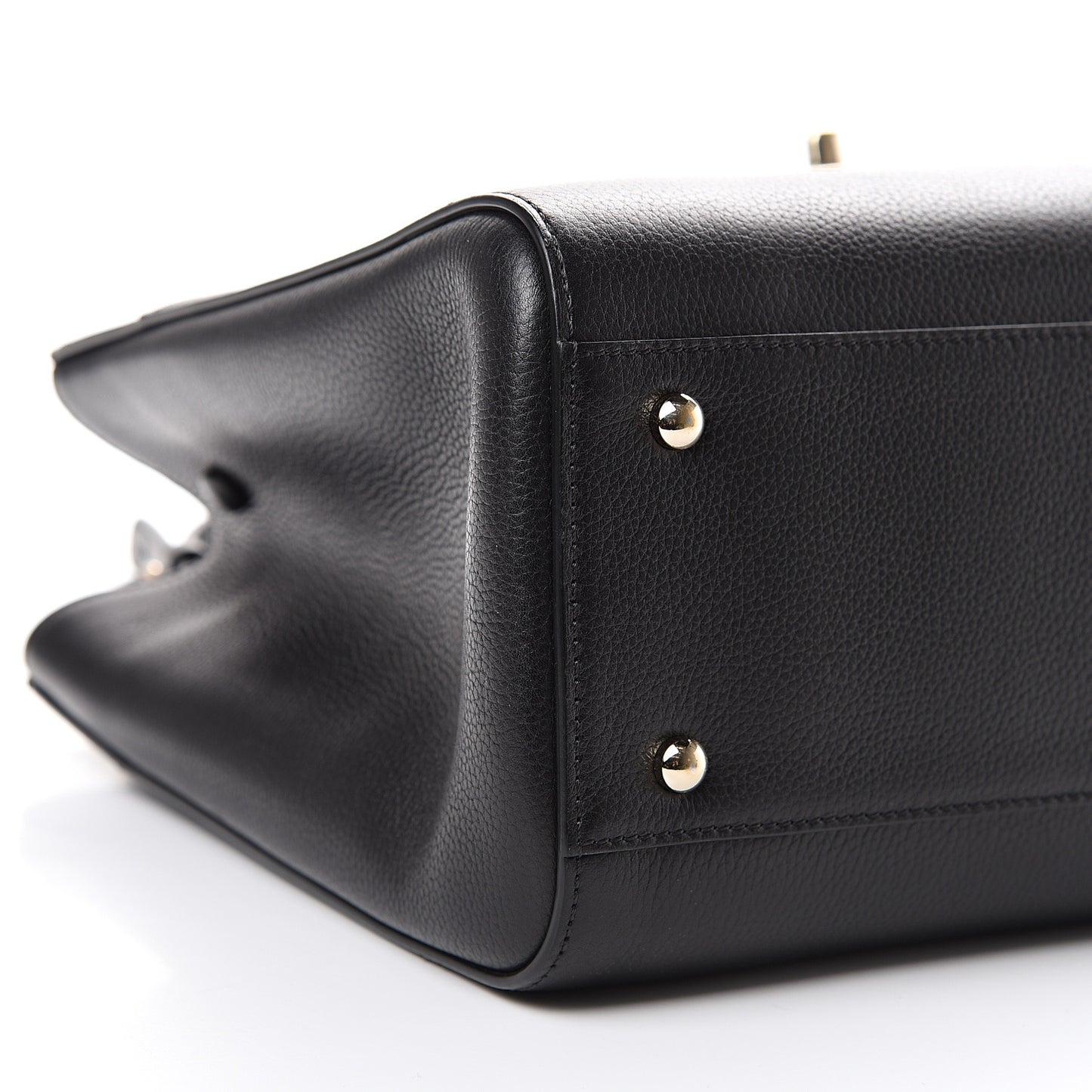 Grained Calfskin Small Neo Executive Shopper Tote Black