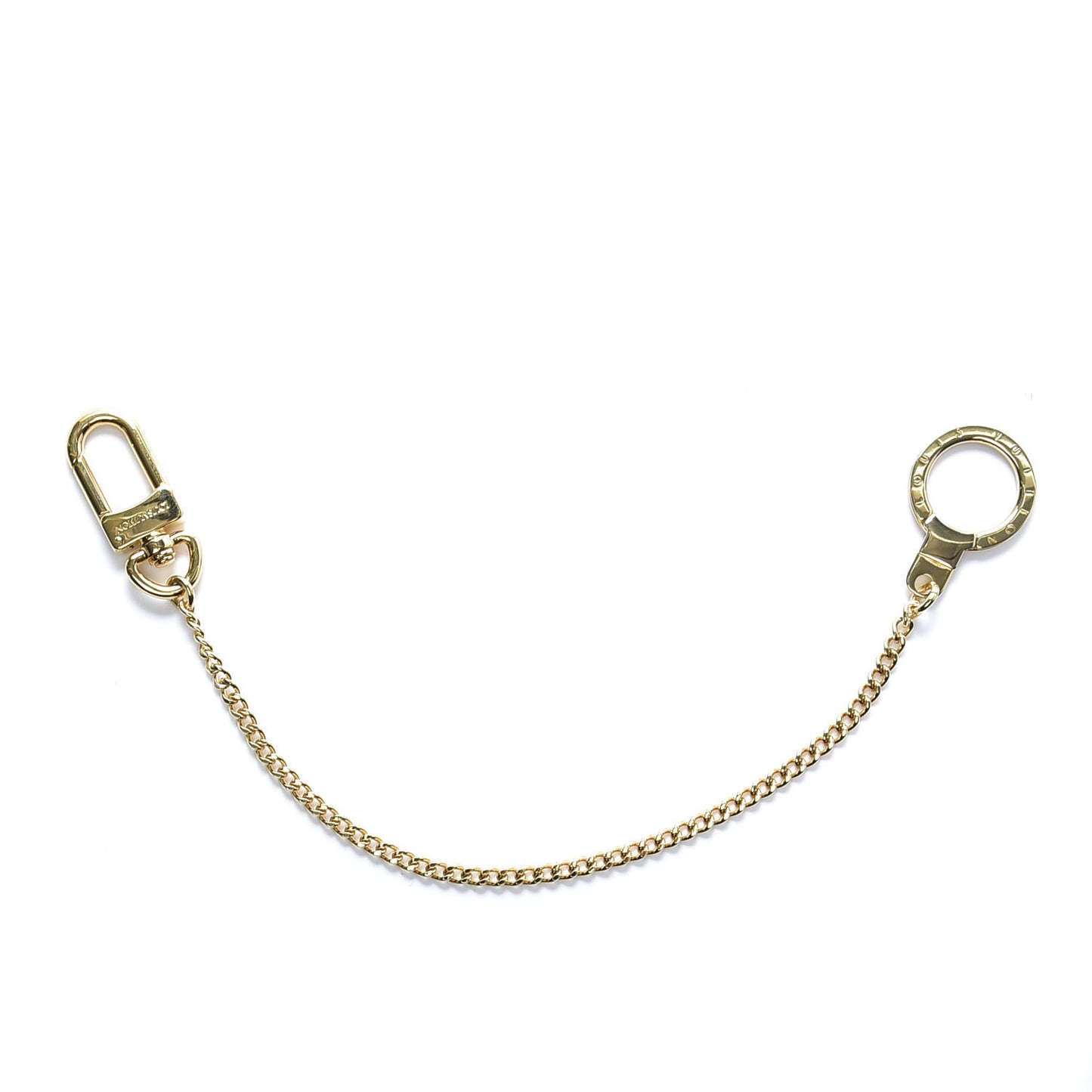 Metal Pochette Extender Key Ring Chain Gold