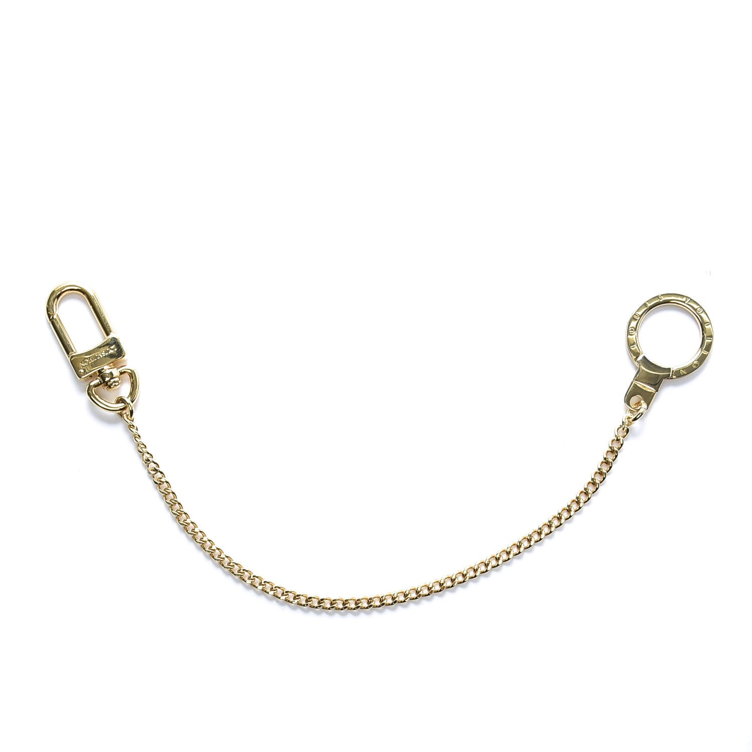 Louis Vuitton Metal Pochette Extender Key Ring Chain Gold 1 of 5