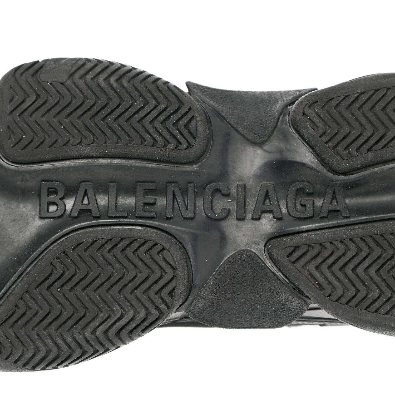 Balenciaga Technical Fabric Allover Logo Mens Triple S Sneakers 41 Black White 7 of 14