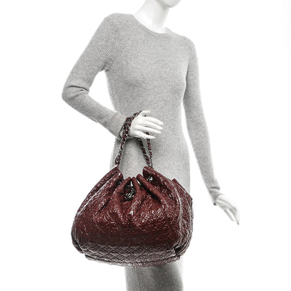Chanel Vinyl Rock In Moscow Cabas Tote Burgundy 2 of 7