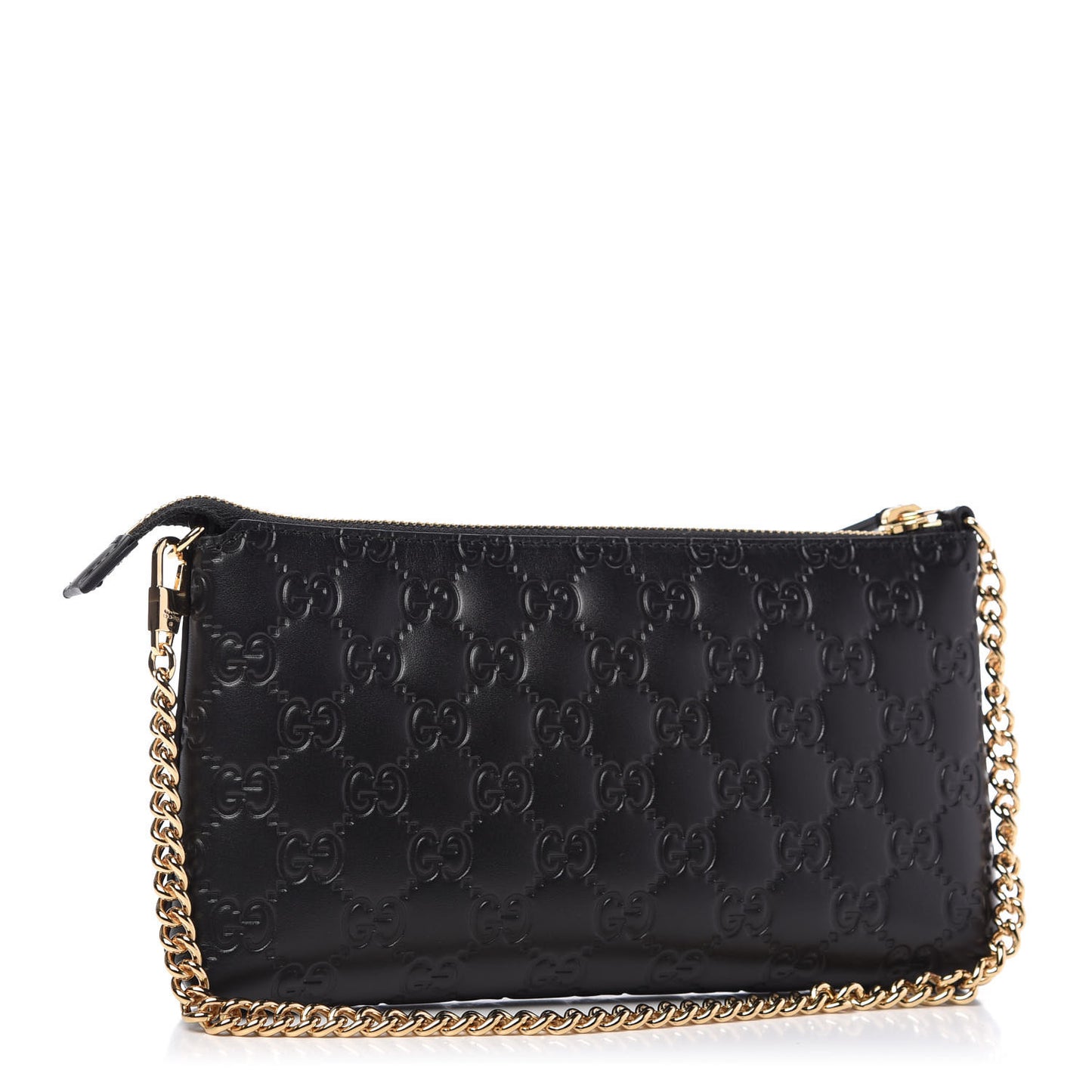 Guccissima Signature Wrist Wallet Black
