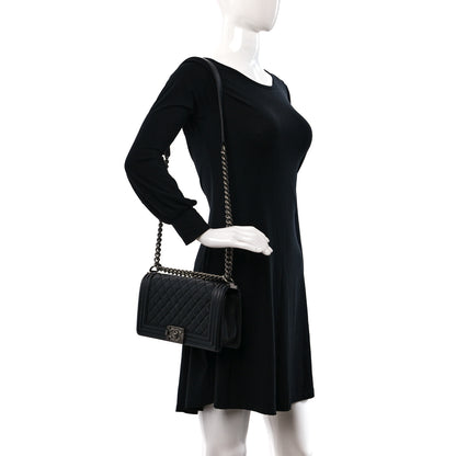 Chanel Caviar Quilted Medium Boy Flap Black 2 of 12