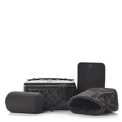 Chanel Lambskin Quilted Jewelry Case Black 3 of 15