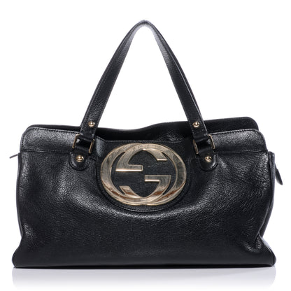 Gucci Leather Blondie Satchel Black 1 of 7