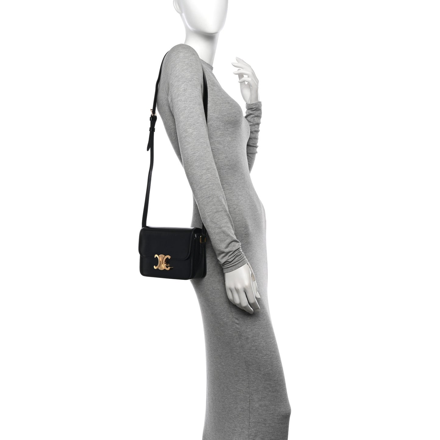 Shiny Calfskin Teen Triomphe Black