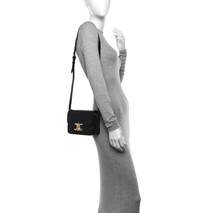 Celine Shiny Calfskin Teen Triomphe Black 2 of 10