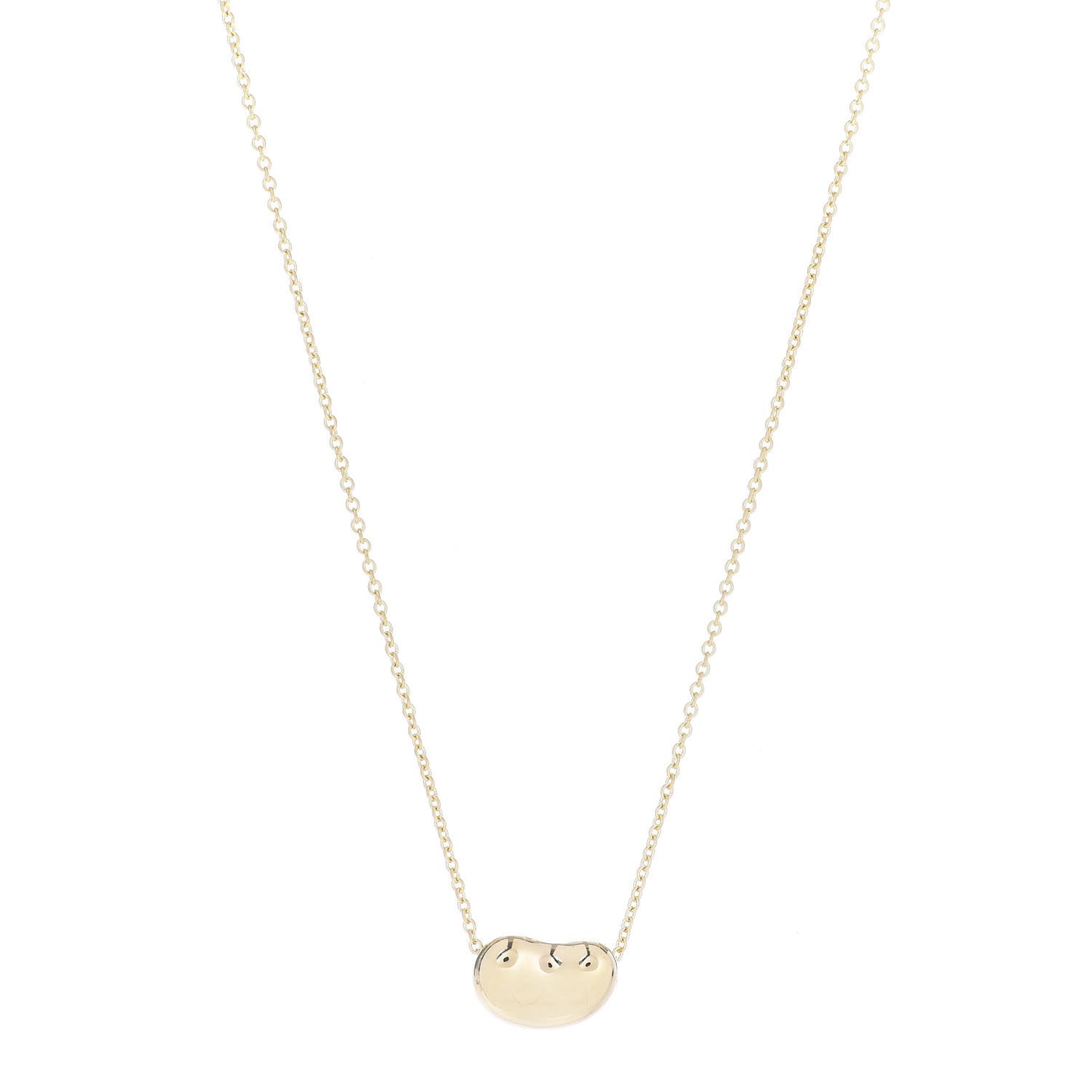 18K Yellow Gold 12mm Elsa Peretti Bean Pendant Necklace