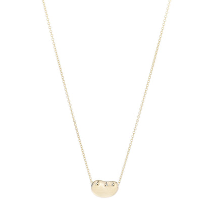Tiffany 18K Yellow Gold 12mm Elsa Peretti Bean Pendant Necklace 1 of 5