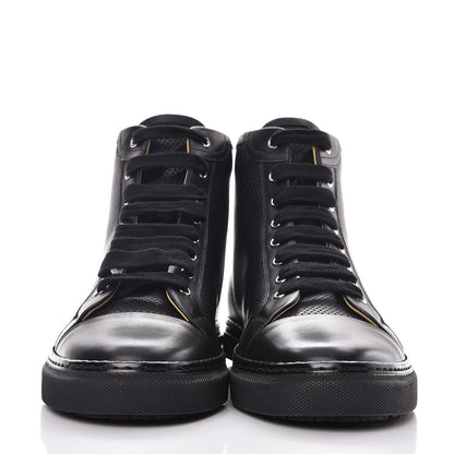 Hermes Mens Calfskin Micro Perforated Jimmy High Top Sneakers 41 Black 2 of 11