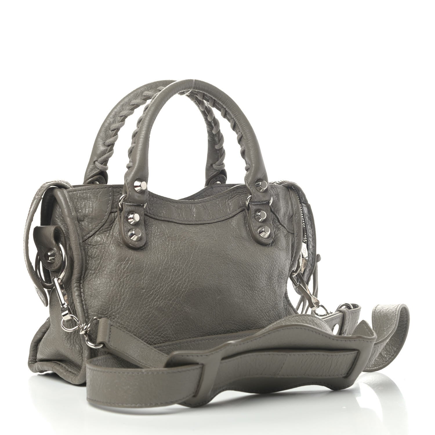 Balenciaga Agneau Classic Silver Hardware Mini City Beige Liege 2 of 4