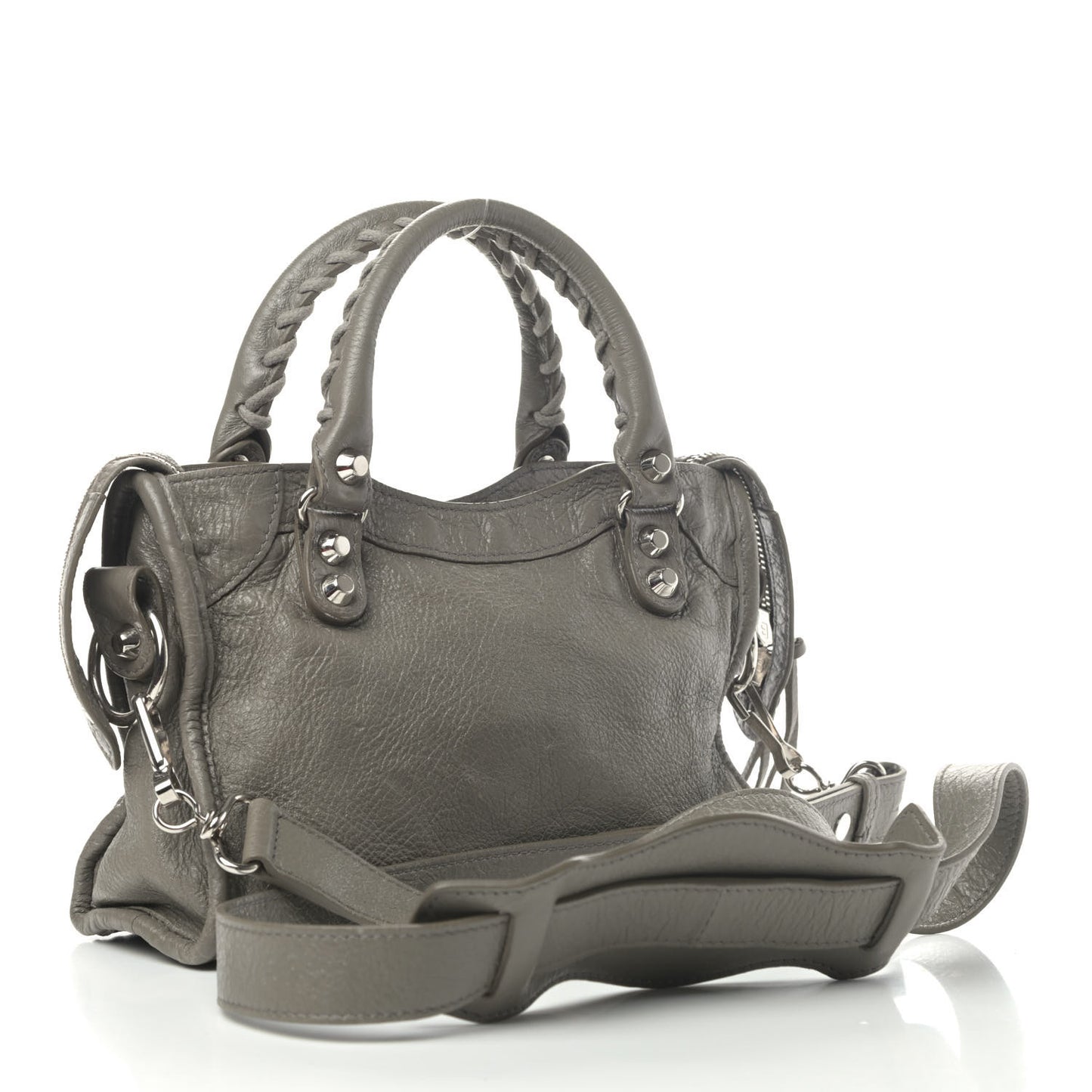 Agneau Classic Silver Hardware Mini City Beige Liege