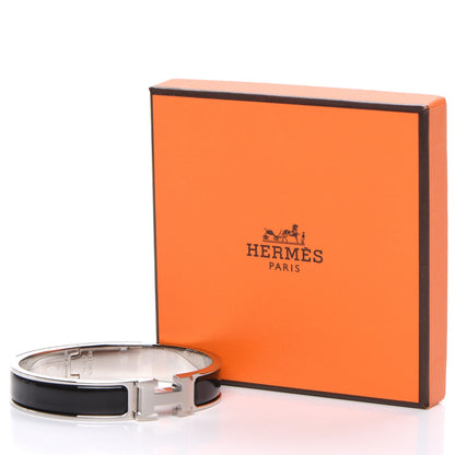 Hermes Enamel Narrow Clic Clac H Bracelet GM Black 5 of 5