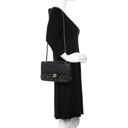 Chanel Lambskin Quilted Small Double Flap Black 2 of 13