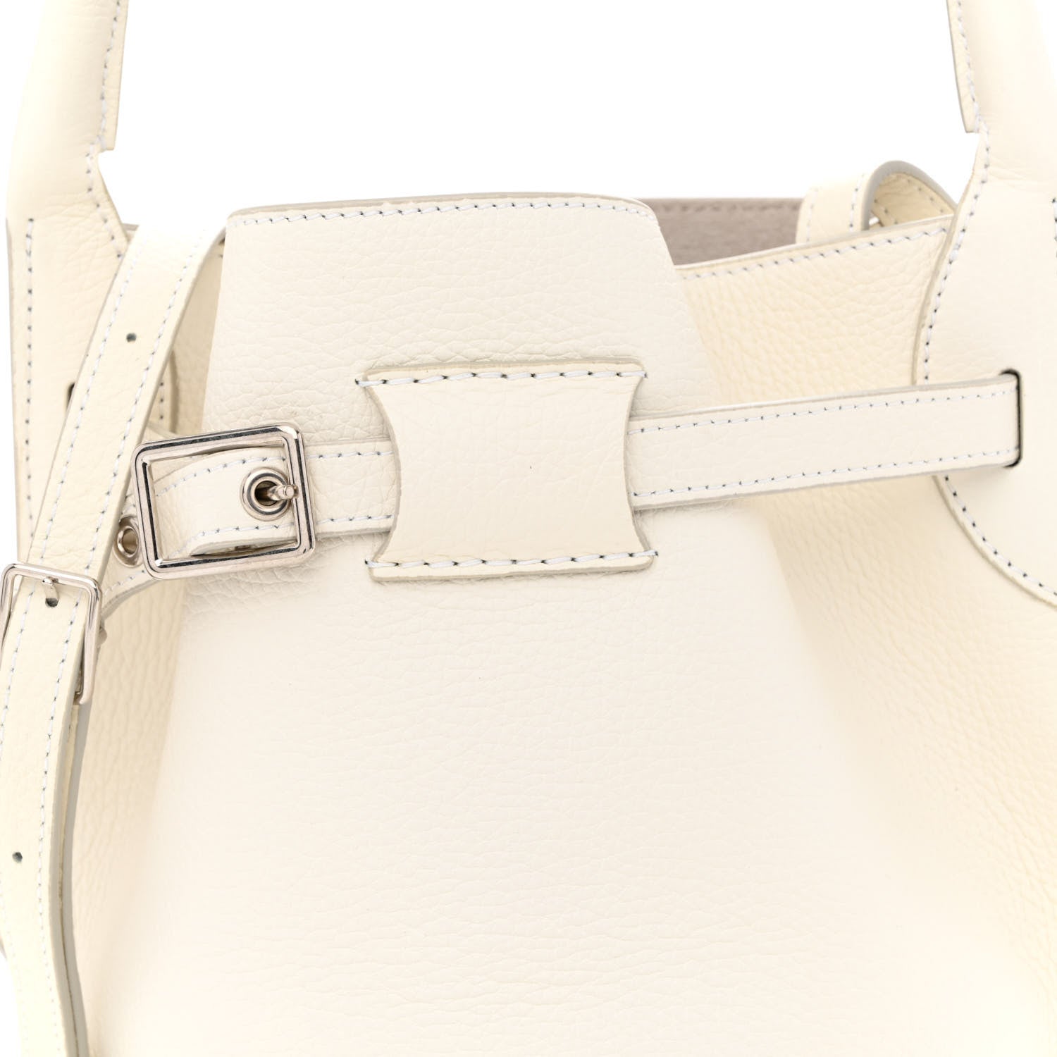 Celine Supple Grained Calfskin Nano Big Bag Bucket White 8 of 10