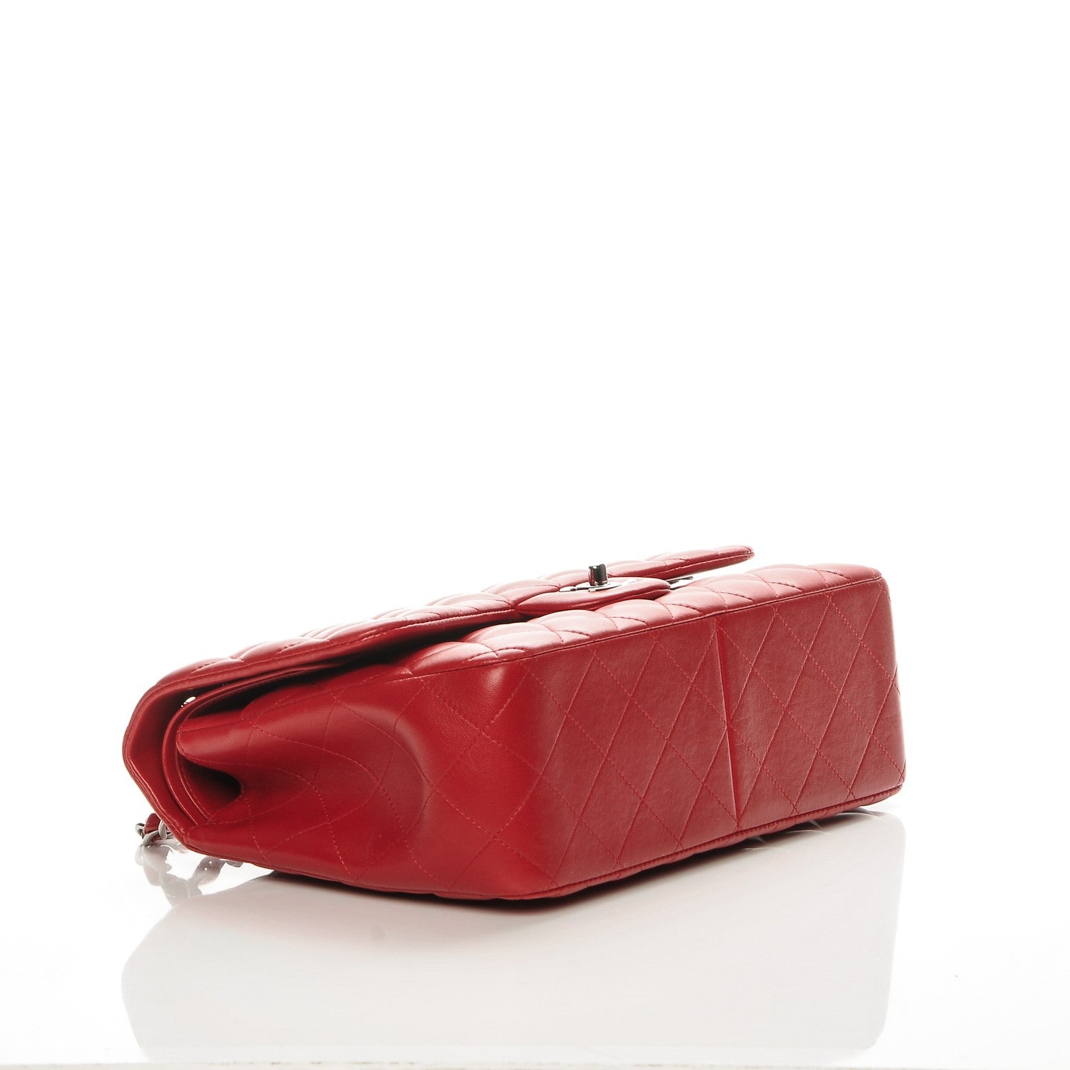 Chanel Lambskin Quilted Jumbo Double Flap Red 4 of 7