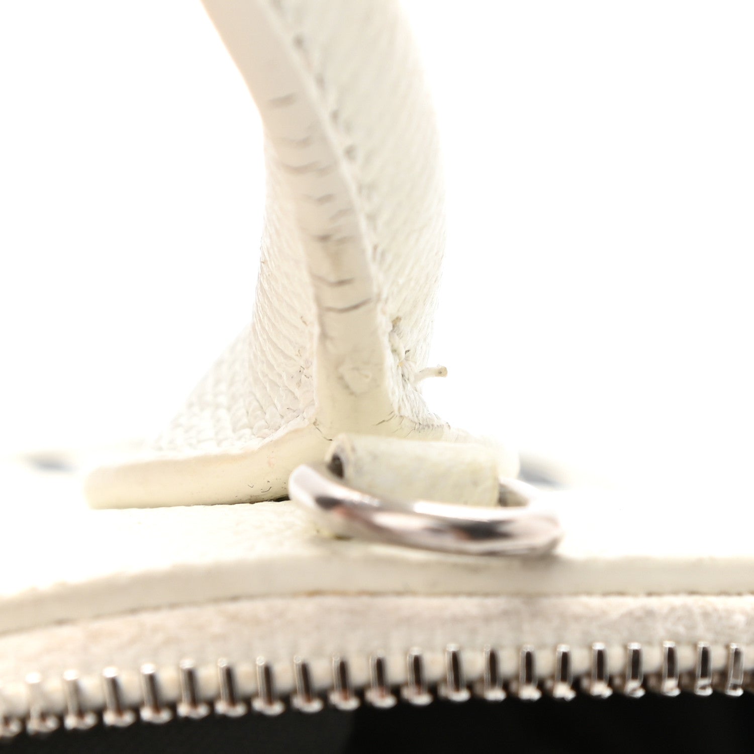 Balenciaga Grained Calfskin XXS Ville Top Handle Bag White Black 16 of 16