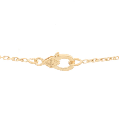 Van Cleef & Arpels 18K Yellow Gold Diamond Yellow Mother of Pearl Vintage Alhambra Pendant Necklace 4 of 6