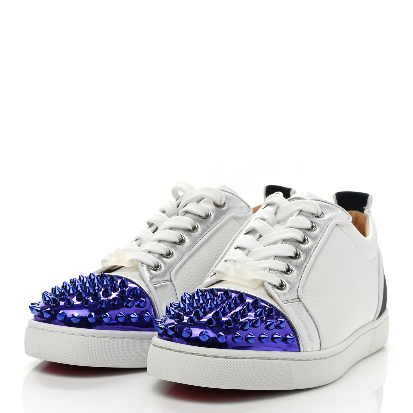 Calfskin Patent Mens Louis Junior Spikes Orlato Flat Sneakers 40 Version Multi