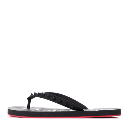 Christian Louboutin Rubber Spike Loubi Donna Flip Flop 38 Black 1 of 10