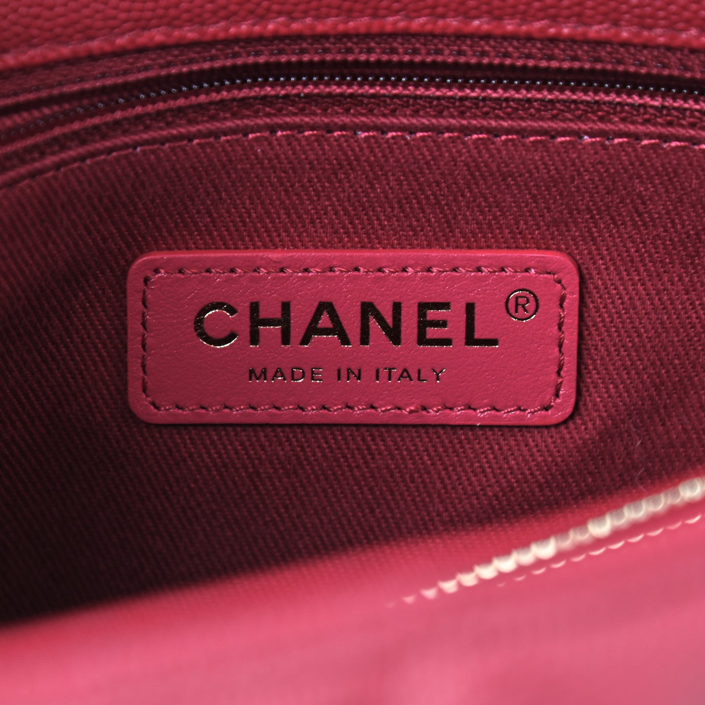 Caviar Quilted Small Coco Handle Flap Fuchsia