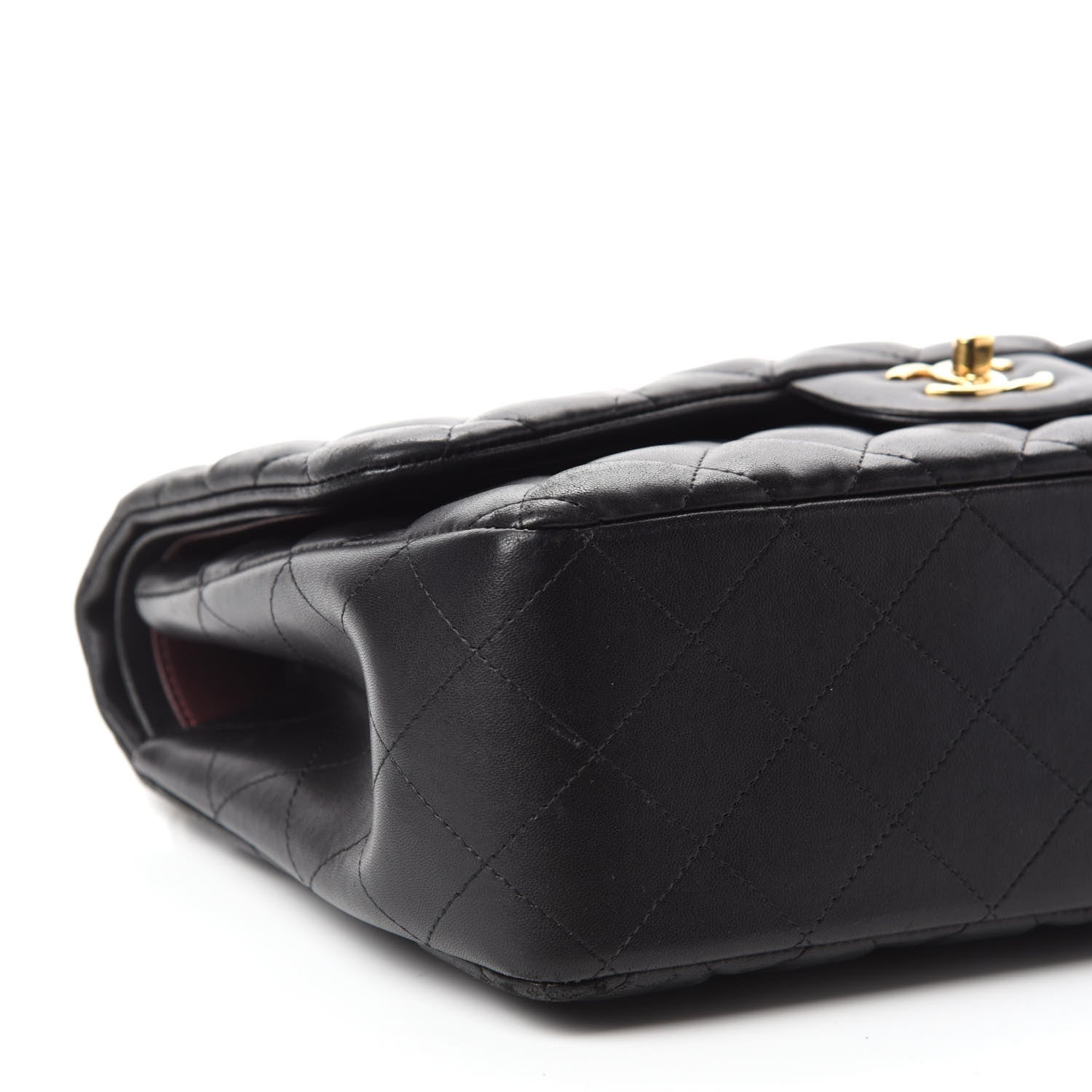 Chanel Lambskin Quilted Jumbo Double Flap Black 6 of 16