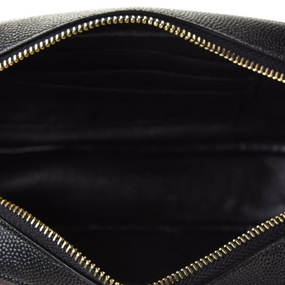 Saint Laurent Grain De Poudre Matelasse Monogram Mini Lou Camera Bag Black 4 of 5