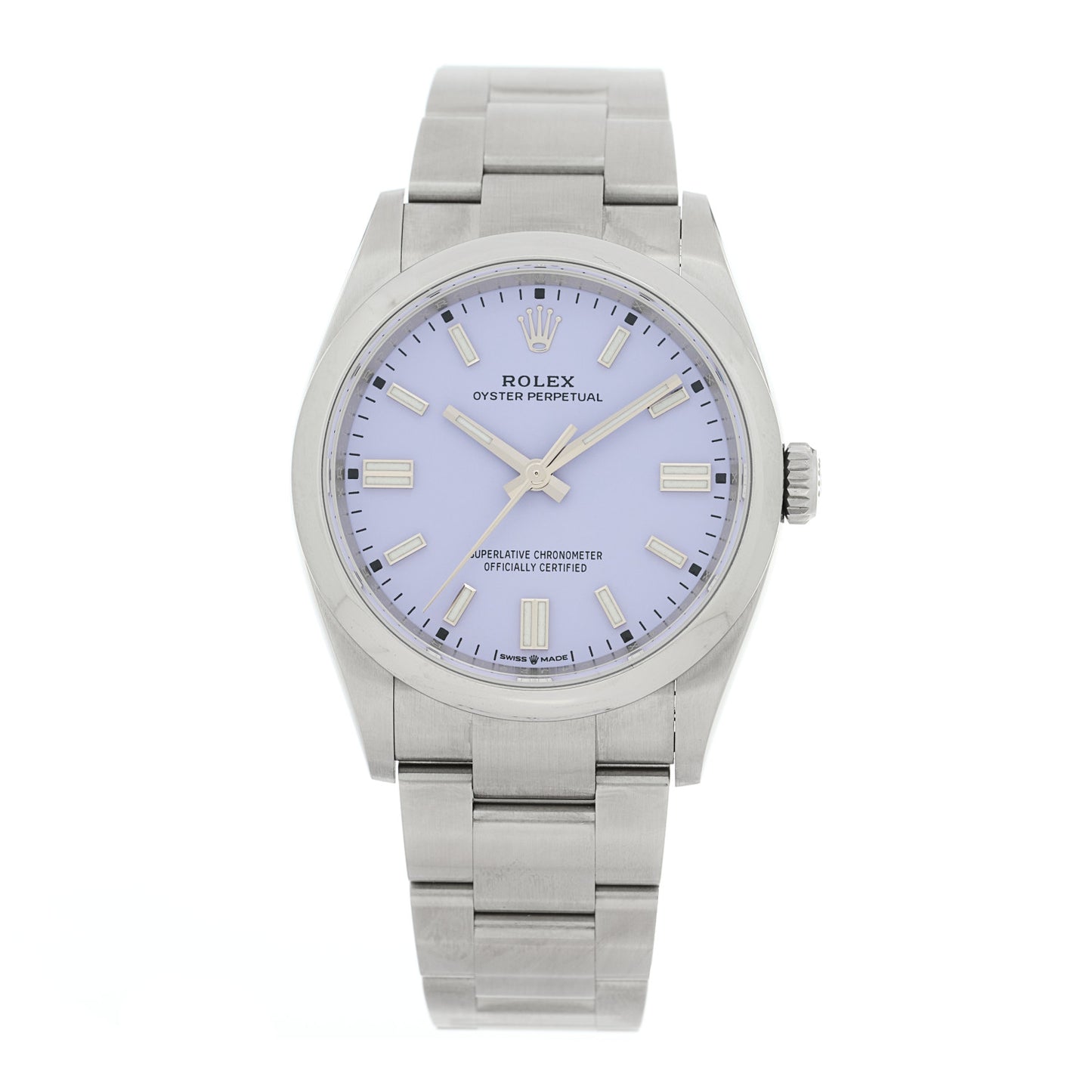 Stainless Steel 36mm Oyster Perpetual Watch Lavender 126000 Lavender