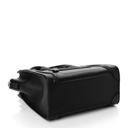 Celine Smooth Calfskin Nano Luggage Black 3 of 8