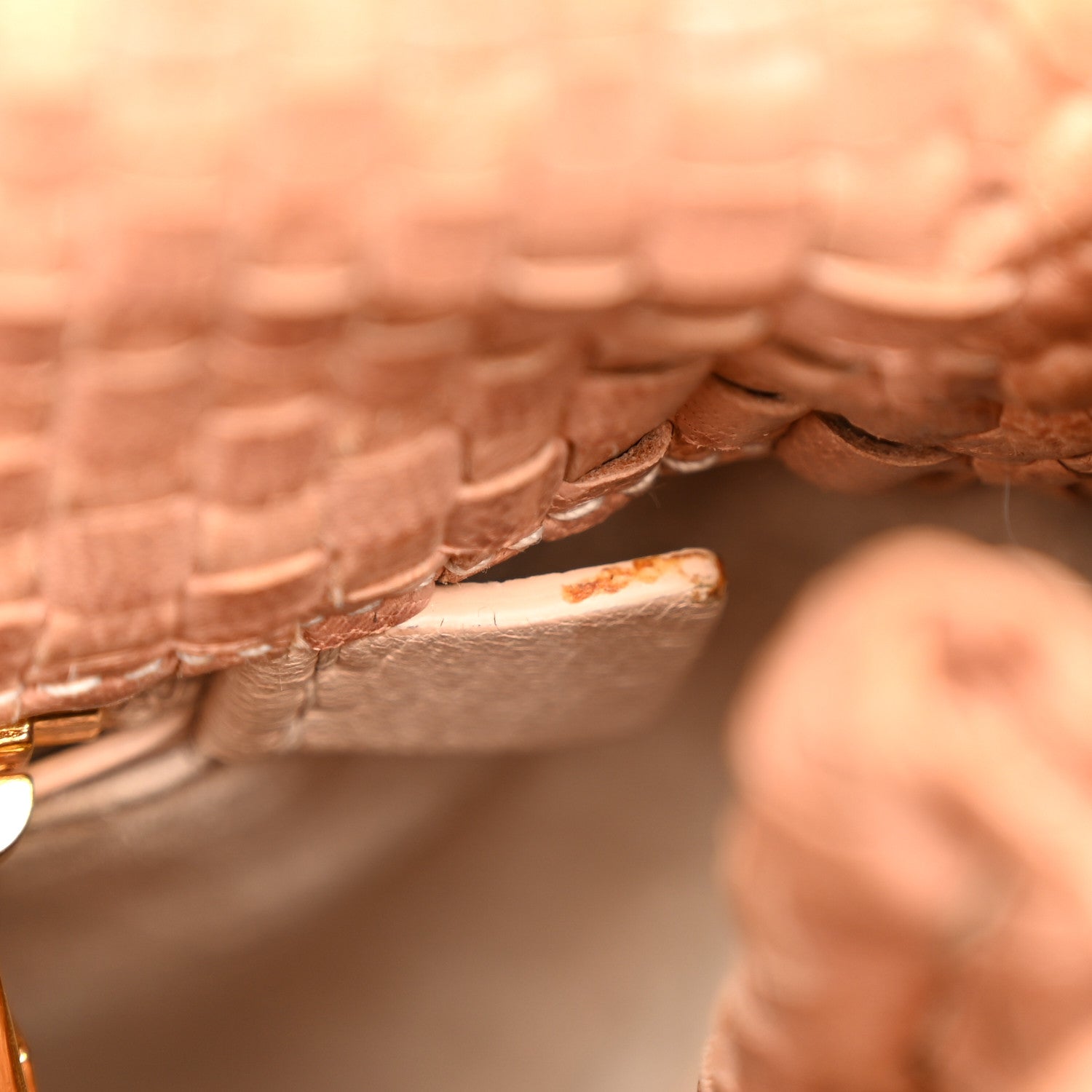 Prada Madras Woven Top Handle Satchel Beige 12 of 17