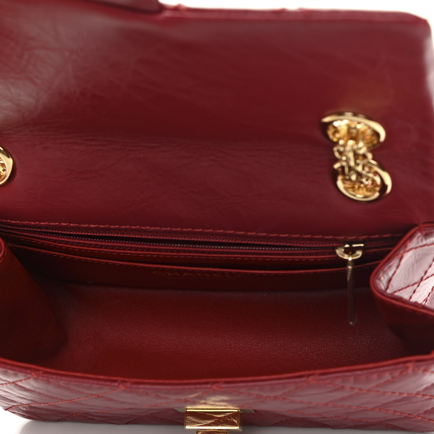 Chanel Aged Calfskin Quilted 2.55 Reissue Mini Flap Red 5 of 11
