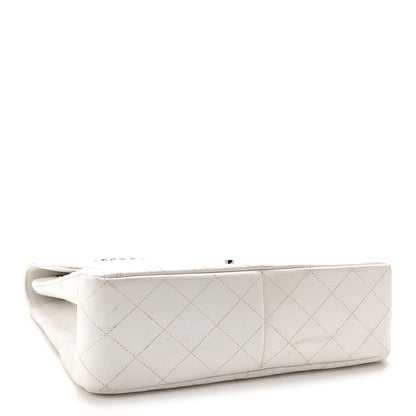 Chanel Caviar Quilted Jumbo Single Flap White 4 of 11