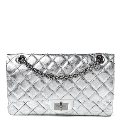 Chanel Metallic Aged Calfskin Quilted 2.55 Reissue 225 Flap Silver 2 of 16