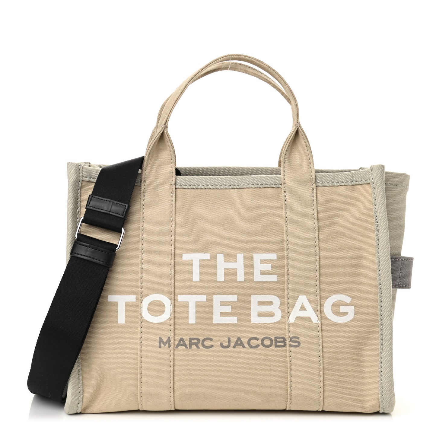 Cotton Canvas Medium The Traveler Tote Bag Beige