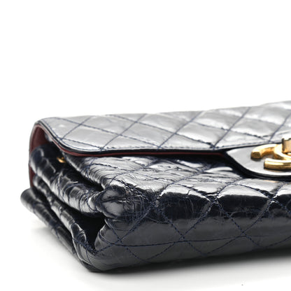 Chanel Glazed Crinkled Calfskin Flap Blue 8 of 9