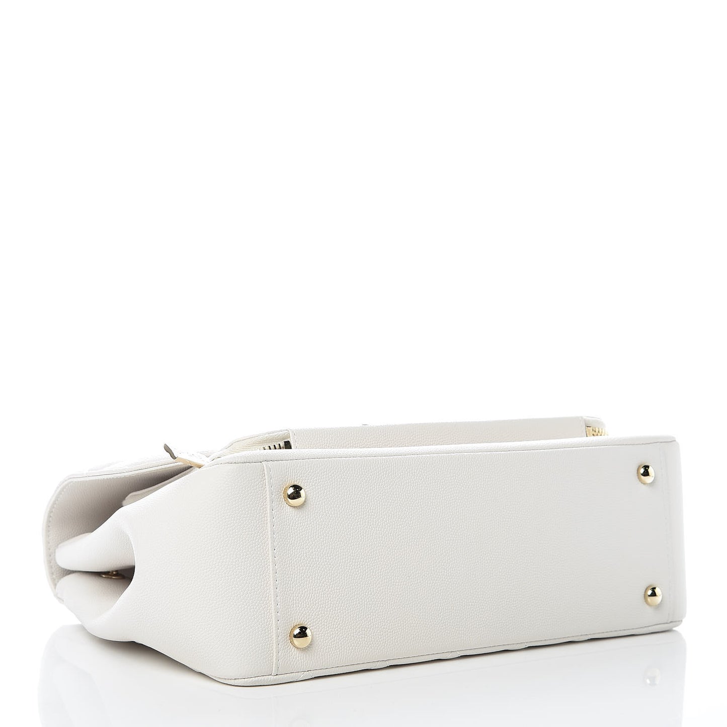 Caviar Quilted Large Business Affinity Flap White